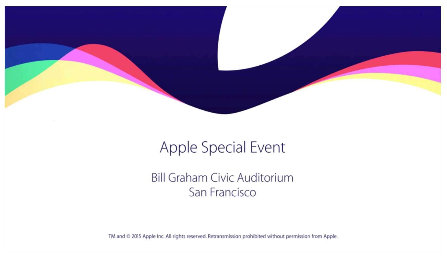 งาน Events ของ Apple เมื่อคืน 09/10/2015